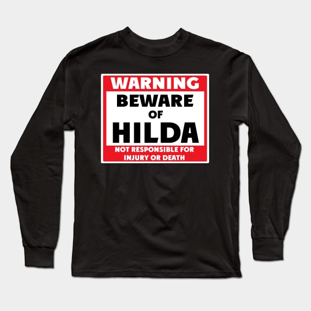 Beware of Hilda Long Sleeve T-Shirt by BjornCatssen